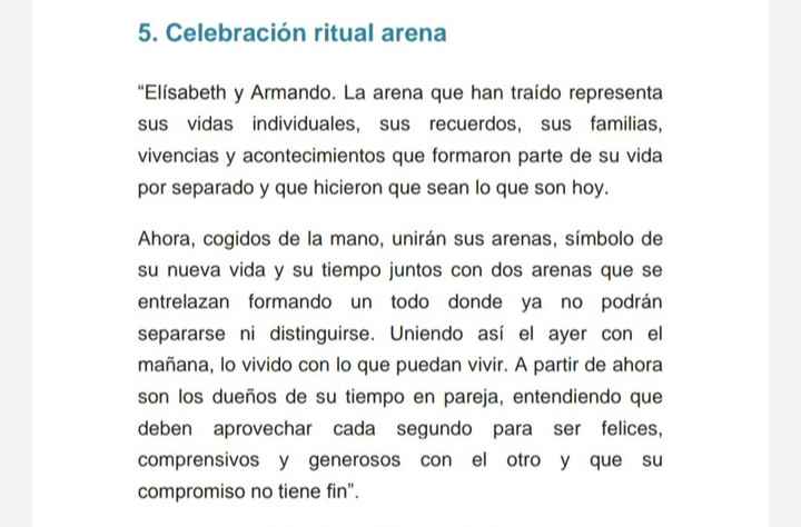 Ceremonia de la arena - 1