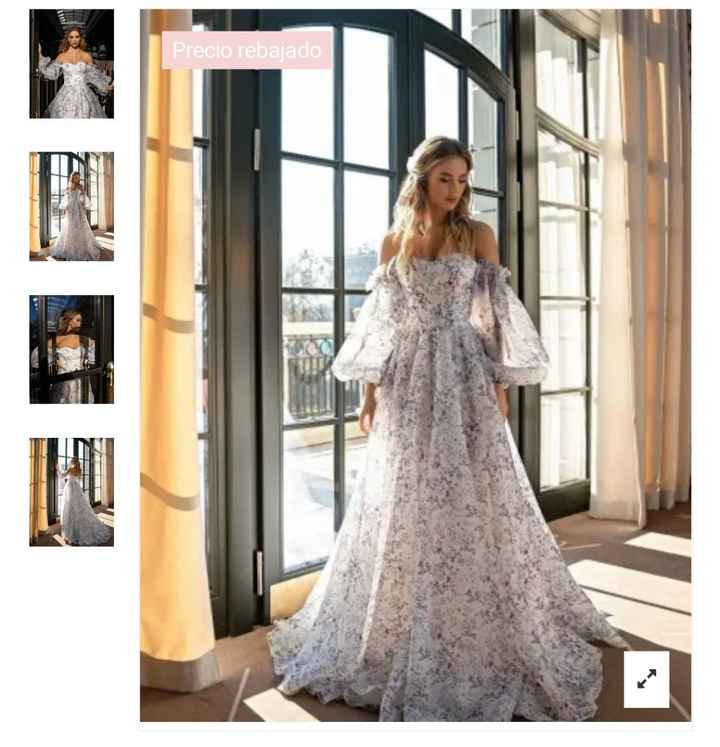 Vestido novia estampado - 1