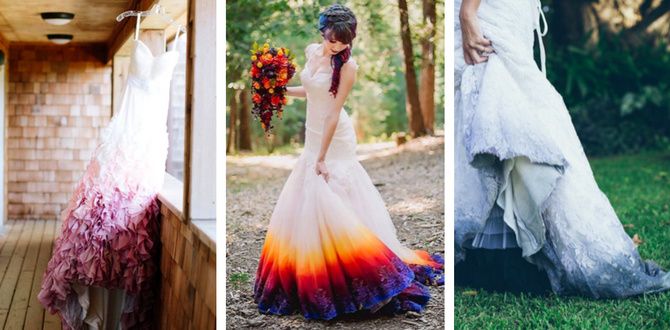 Vestidos de novia hot sale con colores degradados