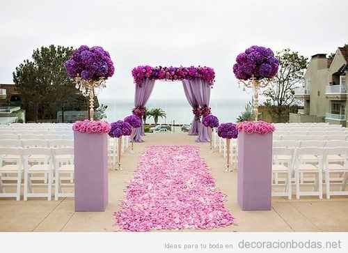 decoración en morado