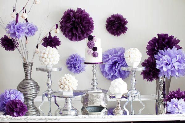decoracion en morado