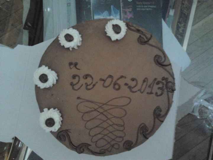 Tarta con fecha boda