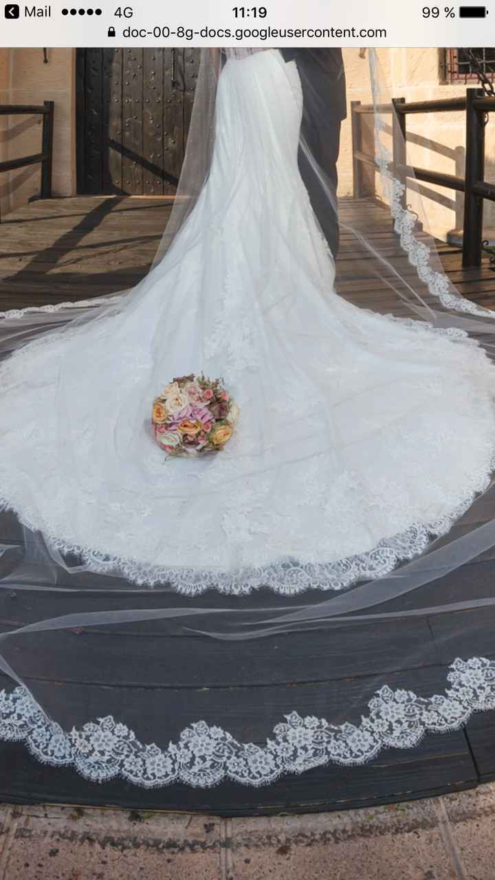 ¿Qué os parece la cola de mi vestido de novia? - 1
