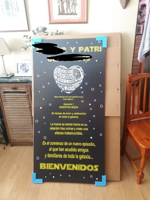 Cartel de bienvenida star wars 😍 - 1