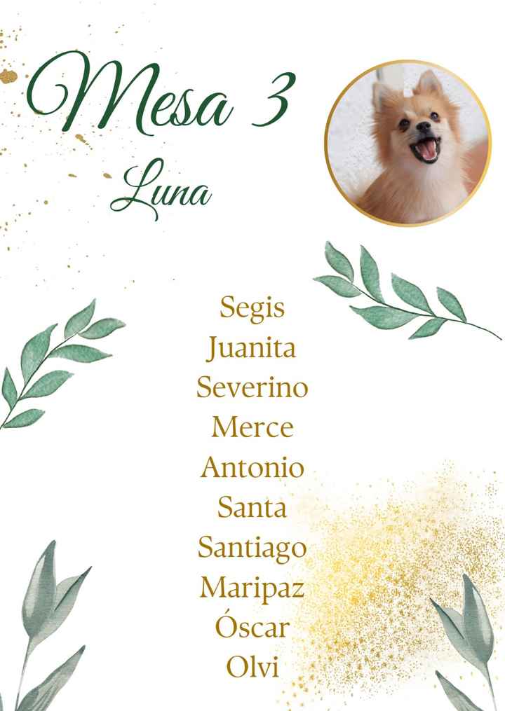 Meseros y seating plan - 2