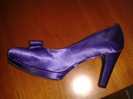 El antes y el despues de mis zapatos.  Ahora lilas - 6