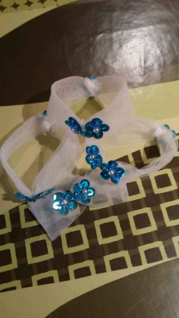 Pulseras hechas con el vestido!! - 1