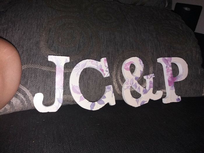 Decorar las letras blancas con papel - 1