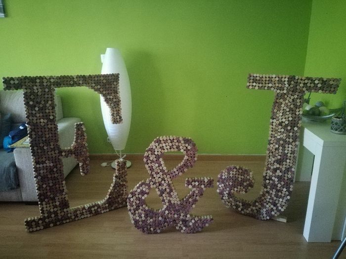 Letras gigantes de corchos terminadas - 1