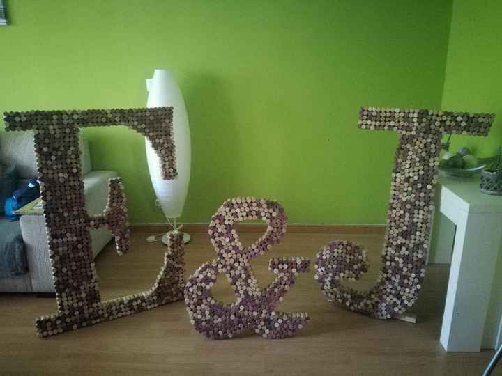 Letras gigantes de corchos terminadas - 1