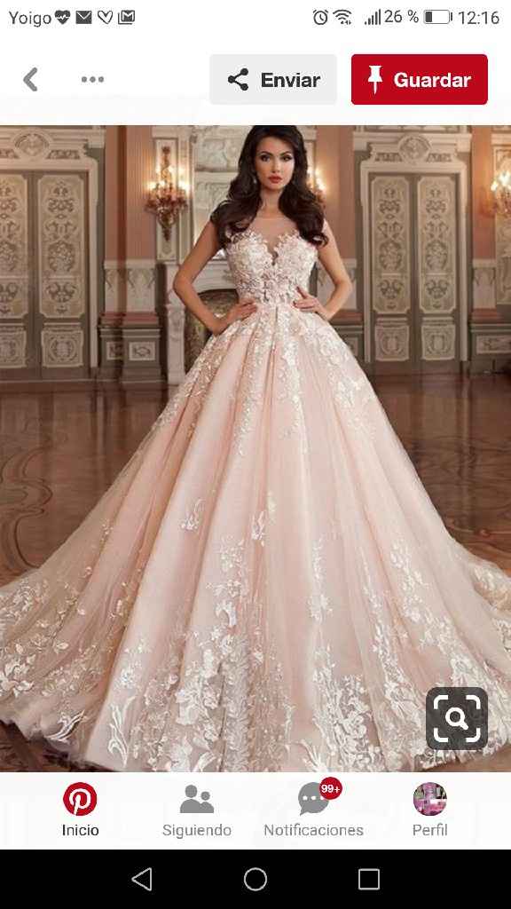 Vestidos de novia en rosa palo - 1