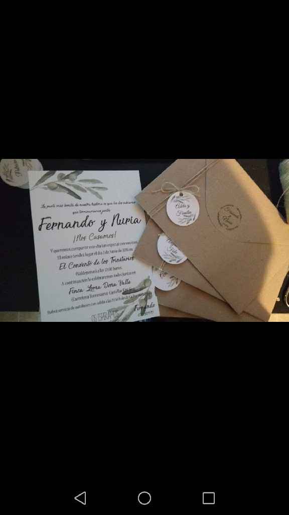Decoración sobres invitación - 2
