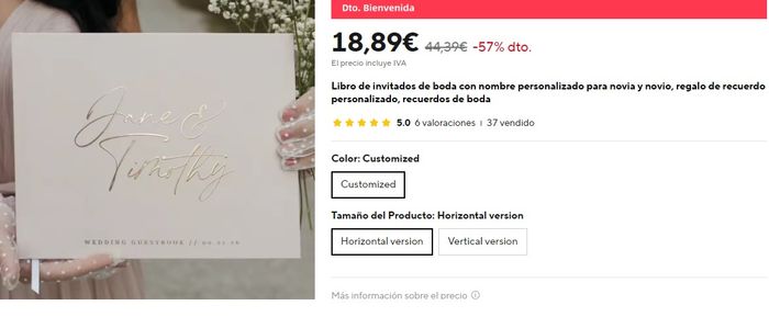 Libro de Firmas minimalista y personalizable 10