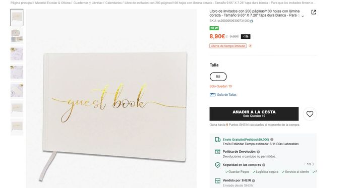 Libro de Firmas minimalista y personalizable 14