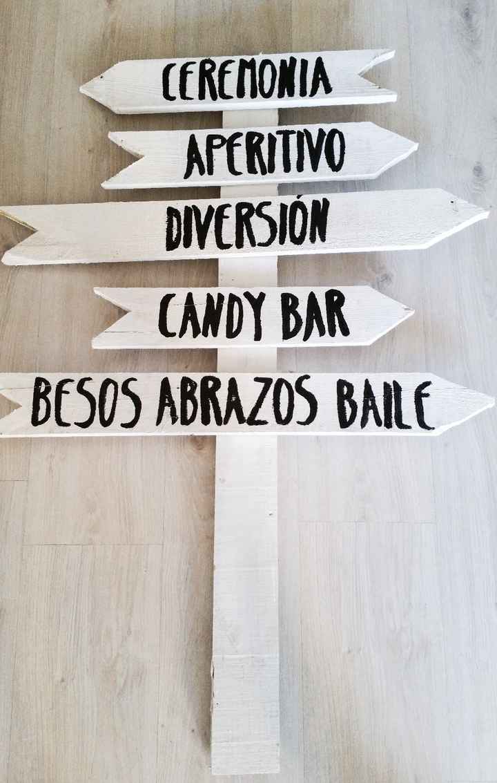 Cartel flechas para deco boda