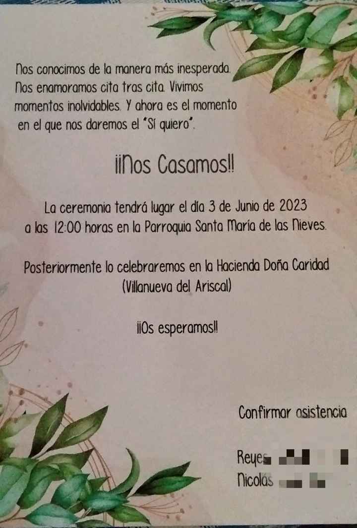 Nuestras invitación - 1