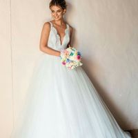 Vestido de laura escanes de rosa clara - 1