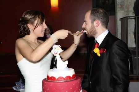 Cortando la tarta nupcial - 1