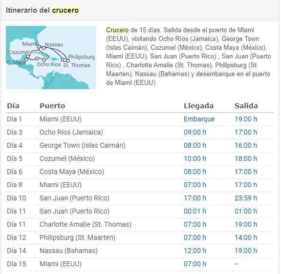 Crucero MSC Seaside