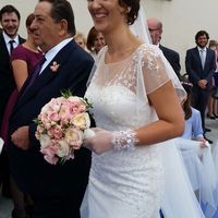 Con mi padre entrando en la Casa de la Moneda