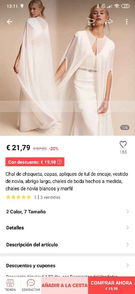 Chaqueta de novia verano - 2