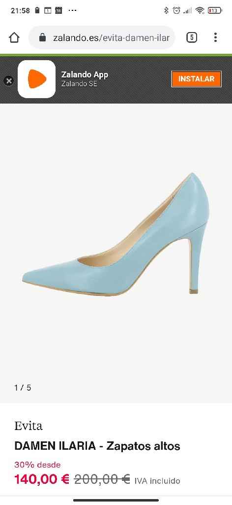 Zapatos celestes - 1