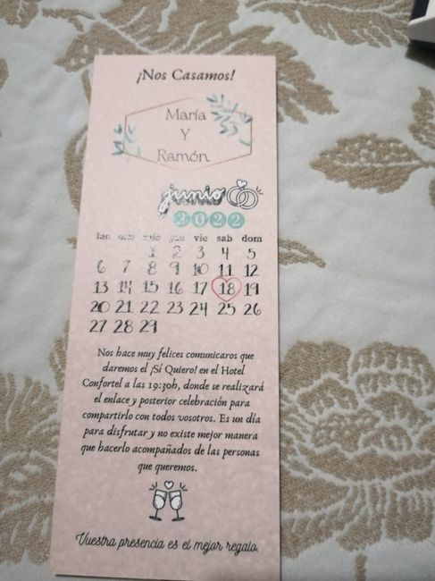 Invitaciones Boda. 1