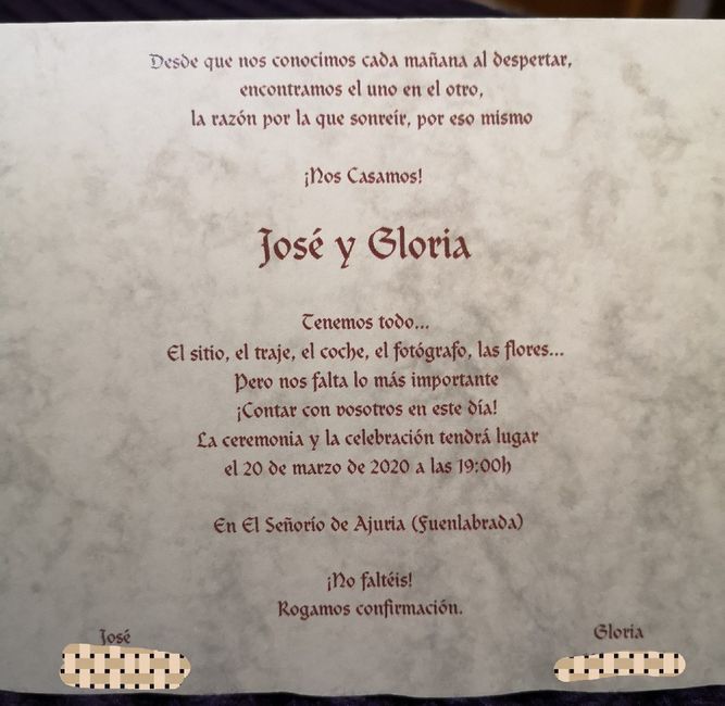 Nuestras invitaciones! Ya tenéis las vuestras? 10