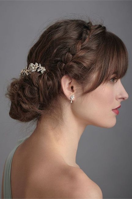 Peinado con flequillo para novia - 2