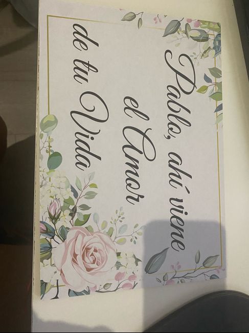 Carteles "aquí llega la novia" y similares. 7