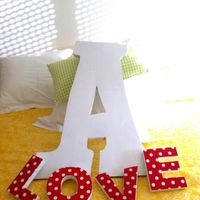 Letras gigantes para bodas Monisimas
