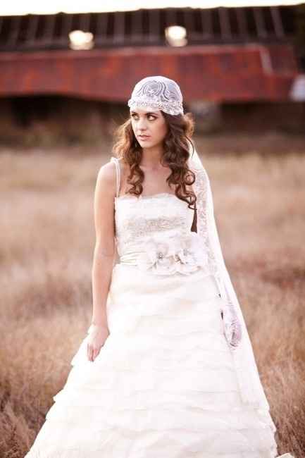 peinado suelto gorro vintage
