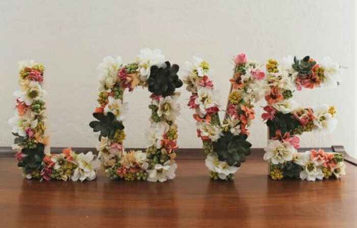 ¿Tendrás letras decorativas en tu boda? - 1