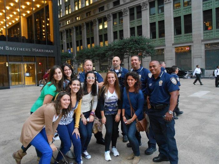 Con la NY Police, jajaja