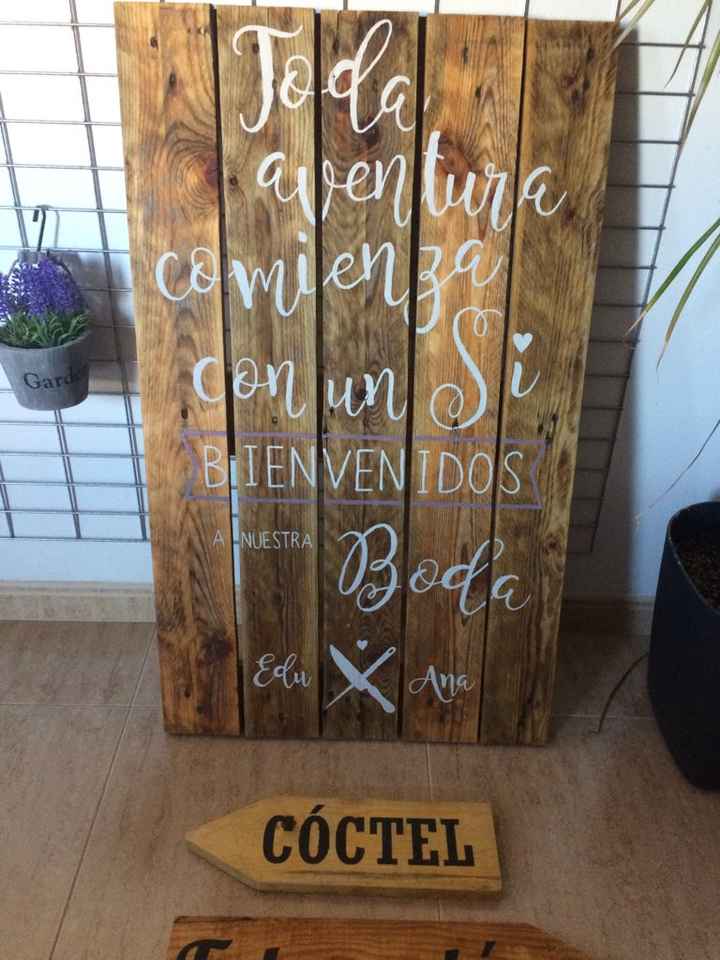 Cartel bienvenidos en pizarra. medidas?? - 1