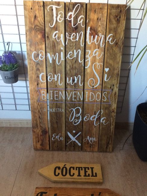 Cartel bienvenidos en pizarra. medidas?? - 1