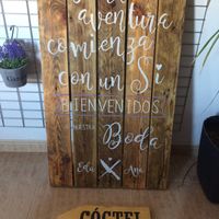 Cartel bienvenidos en pizarra. medidas?? - 1