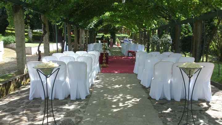 Decoración para la ceremonia