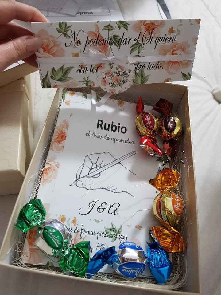Cajitas personalizadas para testigos - 2