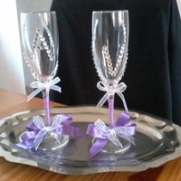 Copas decoradas a mano con nuestras iniciales
