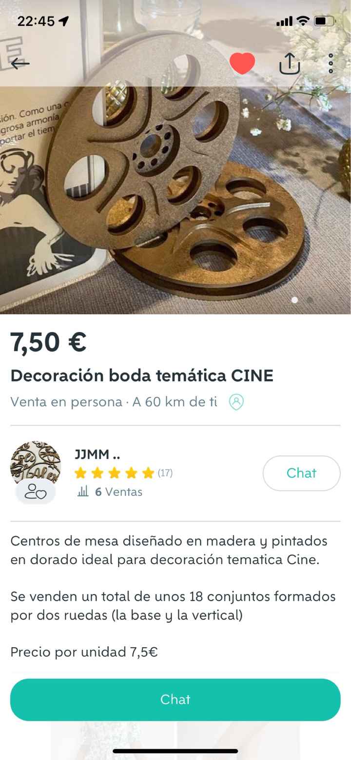 Centros de mesa con toque de cine. - 1
