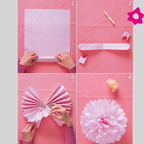 pompones papel