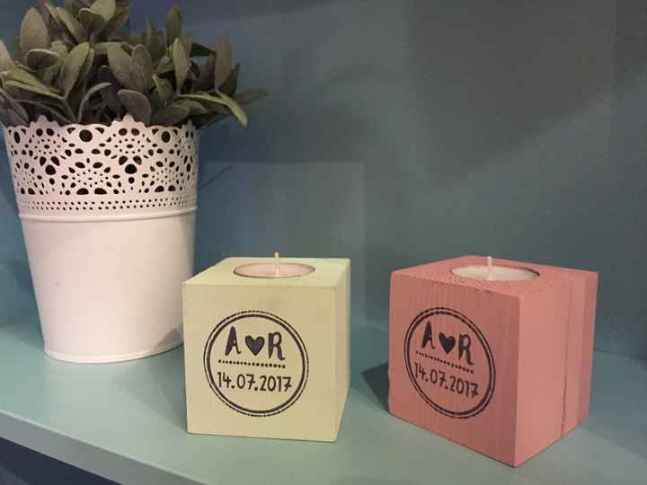 Velas de madera diy - 2