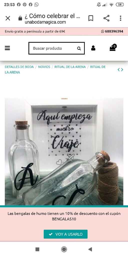 Frascos/kit para el ritual de la arena - 2