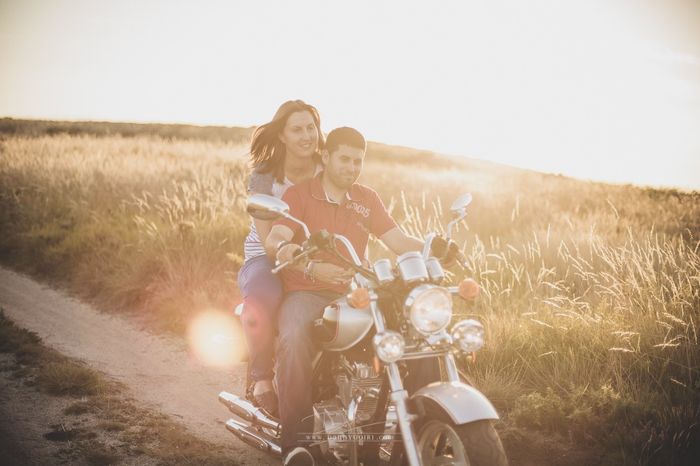 Mi preboda de campito, moto y manta