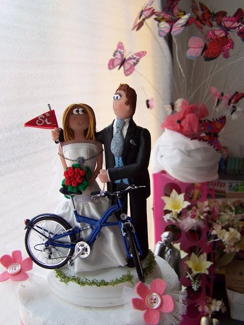 novios tarta bici