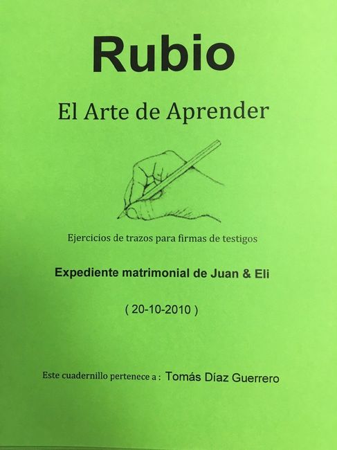 Portada cuadernillo Rubio