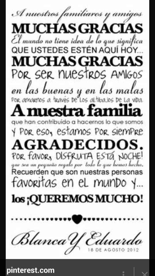 Frase de agradecimiento - 1