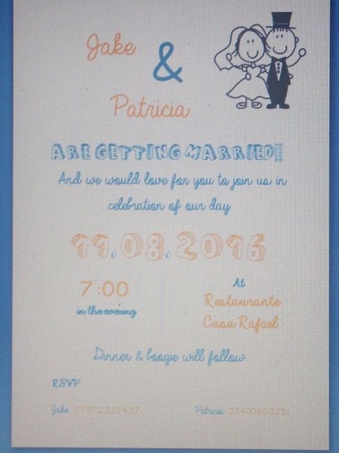 Mis invitaciones de boda caseras