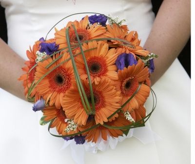 ramo de novia naranja